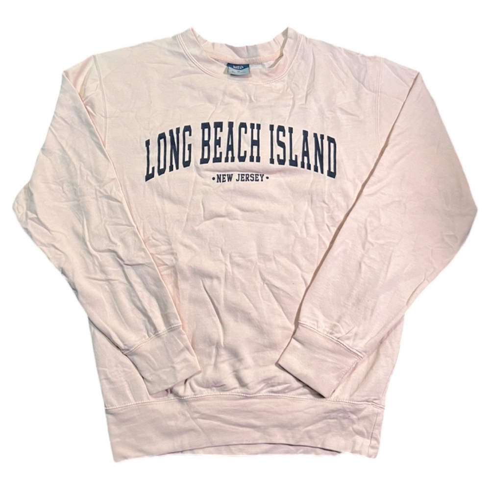 LBI NJ Baby Pink Crewneck